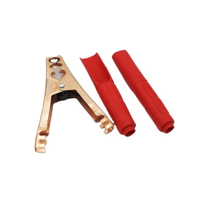 Профессиональный 12V 400A 163Mm большой металлический автомобильный аккумулятор красный черный зажимы типа «крокодил»