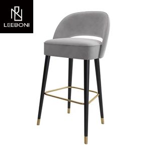 كرسي فاخر مخملي الارتفاع ، كرسي بار للطاولة - Product Image 1