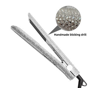 Profession eller Haar glätter und Locken wickler Strass Bling Bling Glätte isen Titan Flacheisen Glattes Haar Locken haar - Product Image 2