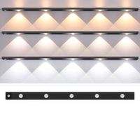 Lampu LED Sensor Gerak Nirkabel Ultra Tipis untuk Dapur Desain Mata Kucing Baru Bahan Aluminium