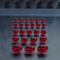 Nouvelle pierre précieuse en tourmaline Paraiba rubis ovale, taille naturelle, cultivée en laboratoire, traitée thermiquement, pour bague de fiançailles