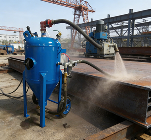 Pot de sablage à sec mobile |   Machine de sablage abrasif portable pour <span class=keywords><strong>le</strong></span> traitement des surfaces extérieures - Product Image 1
