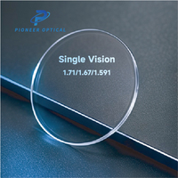 Verres de lunettes unifocaux Pioneer Optical 1.499/1.56/1.60/1.67/1.74 HC HMC en résine anti-lumière bleue SV Oftalmicas