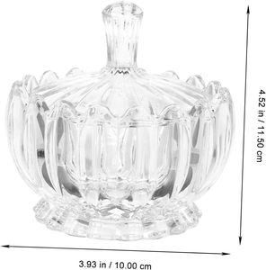 Tarro de Cristal para Dulces con Tapa de Cristal Transparente, de Lujo para Bodas, Apto para Microondas, Multifuncional, Estilo Americano, Recipiente para Alimentos - Product Image 2