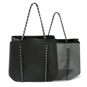 Hot Selling Shopping Bag Neoprene luxury Fashion Customized Beach Handbag Waterproof Neoprene Beach Tote Bag