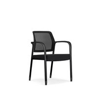 Chaise de conférence empilable à accoudoirs fixes en maille, design moderne, chaise de bureau administrative en maille