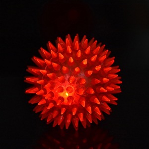 Con Chó Và Con Mèo Bằng Giọng Nói Thu Hút Đồ Chơi LED Ánh Sáng Đàn Hồi Đèn <span class=keywords><strong>Flash</strong></span> Cao Su Hedgehog Massage Kích Thích Tay Sản Phẩm Vật Nuôi Nảy Bóng Mới - Product Image 4