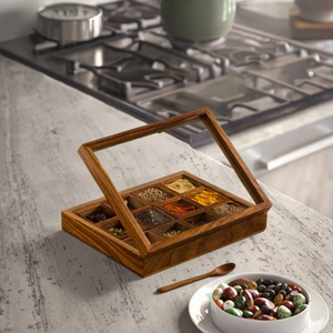 Offre Spéciale Boîtes <span class=keywords><strong>à</strong></span> <span class=keywords><strong>Épices</strong></span> <span class=keywords><strong>en</strong></span> <span class=keywords><strong>Bois</strong></span> Style Vintage Personnalisables avec Couvercles Transparents, Capacité 300ml, Rangement Cuisine - Product Image 3