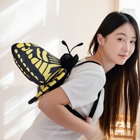 Nouveau Sac à Dos en Peluche Papillon Brodé Personnalisé pour Enfants, Cadeau de Fête, Jouet Anti-Stress