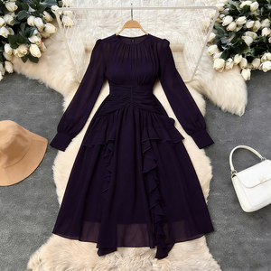 Vestido Maxi Elegante de Moda para Fiestas de Otoño 2025, Vestido Africano de Talla Grande con Corte en A y Estilo <span class=keywords><strong>Imperio</strong></span> para Mujer - Product Image 1
