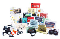 Lunettes V2 3D, téléphone intelligent de marque à rebond rapide, boîte en carton, Google, tendance
