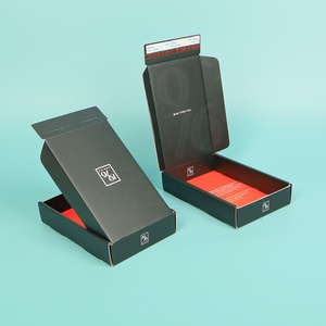 Boîtes d'expédition en carton personnalisées avec logo, fermeture pliante, boîte d'expédition en carton ondulé personnalisée avec ruban adhésif double face détachable - Product Image 4