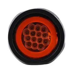 4 Inch Ronde Led Aanhangwagen Achterlichten Waterdichte Rem Marker Aanhangwagen Verlichting Verzegelde Flush Mount Voor Vrachtwagen Rv Boot (Rood)