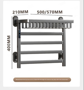 Sèche-serviettes électrique mural pratique en aluminium IPX4, étanche pour salle de bain, 4 barres, directement du fabricant - Product Image 5