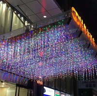 Lampu Tirai Es LED Tahan Air IP65 Warna Putih Hangat untuk Dekorasi Taman Restoran, Terlaris, Peringkat SATU, 50000