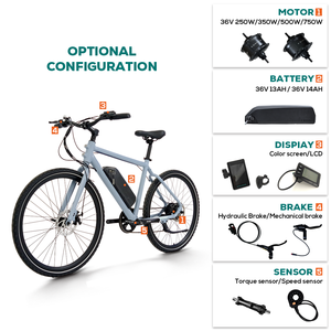 Bicicletta Elettrica da Montagna e <span class=keywords><strong>Gravel</strong></span> E-Bike per Adulti, 36V 750W 14Ah, Motore da 350W, Batteria al Litio, Versioni USA/UE - Product Image 2