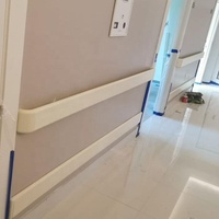 Rampe murale de sécurité en PVC et aluminium de 140 mm de large pour couloir d'hôpital, antidérapante, pour maisons de retraite et personnes âgées