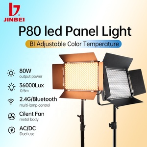 JINBEI EFP 80RGB 80W schermo piatto Studio riempimento illuminazione della macchina fotografica luce LED Video luce soffusa per <span class=keywords><strong>YouTube</strong></span> Video all'aperto - Product Image 3