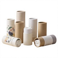 Emballage personnalisé en tube de papier kraft, boîte cylindrique en carton pour thé, bougie, cadeau, collation