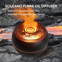 300ml de haute qualité RVB couleurs LED veilleuse feu flamme humidificateur huiles essentielles parfum ultrasons volcan diffuseur d'arôme
