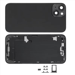 เคสหลังแบตเตอรี่ <span class=keywords><strong>iPhone</strong></span> สำหรับ <span class=keywords><strong>iPhone</strong></span> 14 พร้อมฝาหลัง+โครงกลาง+ถาดใส่ซิม+ปุ่มด้านข้าง สีดำ - Product Image 2
