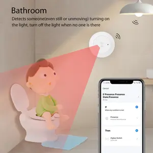 Tuya 2.4GHz WiFi akıllı insan varlığı dedektörü aydınlatma ve ışık anahtarı 6M algılama ev ve otel kullanımı 95 ~ 250V - Product Image 6