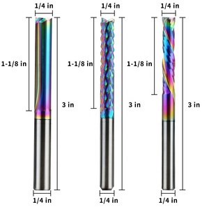 Yingba cacbua vonfram PCB CNC Ngô răng Router bits Nano lớp phủ bảng mạch Carbon fibre cắt phay Cutter - Product Image 2