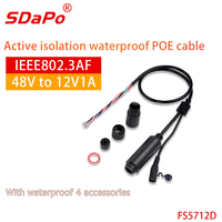SDAPO FS5712D cable Poe Venta al por mayor CCTV POE Cámara IP Cable impermeable negro Cable POE para cámara de seguridad