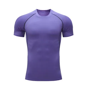 2024 moda erkek 7 renk spor tişört nefes koşu o-boyun erkek t-shirtü
