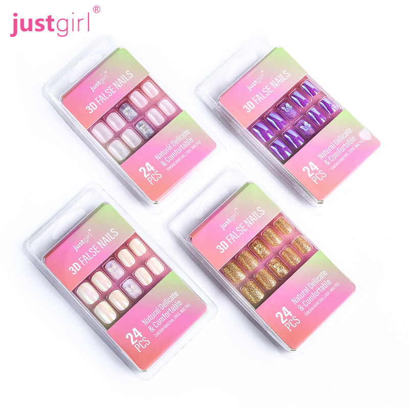 Высококачественные Модные Изысканный Простой Дизайн полное покрытие 3D многоцветные накладные ногти