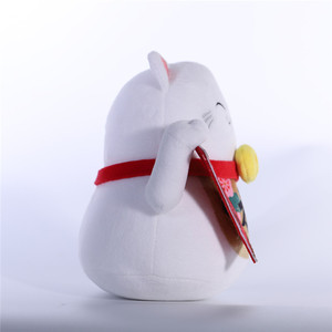 Juguete de Peluche Tradicional Maneki Neko, Gato de la Fortuna Blanco Premium, Muñeco de Peluche, Regalo Significativo para Amigos y Familiares - Product Image 4