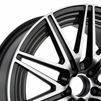 Jantes en alliage d'aluminium AL 19 20 pouces 5x112 à rayons multiples, design maille, finition noir brillant usiné, en promotion pour Mercedes-Benz