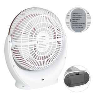 Ventilador de escritorio recargable por USB, miniventilador de mesa portátil de 5W con luz COB y batería 18650 para el hogar y la oficina - Product Image 3