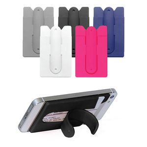 Portefeuille de téléphone portable 2 en 1, <span class=keywords><strong>porte</strong></span>-cartes de crédit, support de téléphone adhésif, <span class=keywords><strong>porte</strong></span>-cartes en silicone avec logo OEM - Product Image 1