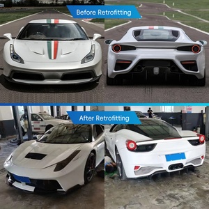 2011-2016 Car Modification Upgrade PD Body Kit Front Rear Bumper Lip Side Skirt <b>Engine</b> <b>Hood</b> for Suitable Ferrari 458 - Product Image 3
