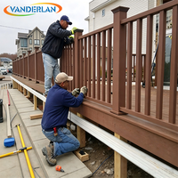Balustrade en WPC à haute résistance à la corrosion, planche anti-moisissure pour jardin côtier humide, utilisation extérieure à long terme