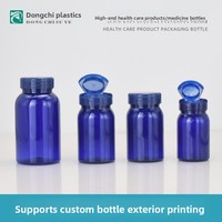 Bonbons Comprimés Haut de Gamme 225 mL – Petite Bouteille Médicament, Capsules et Comprimés de Compléments Alimentaires, Bouteille en Plastique PET à Compartiments Divisés