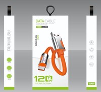 Kabel Data Multifungsi 100% Tembaga USB Type-C ke Type-C 1M, Pengisian Daya Super Cepat 120W 6A, untuk Ponsel