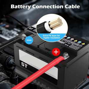 <span class=keywords><strong>สาย</strong></span>แบตเตอรี่ขนาด 2 เกจ AWG ยาว 2 ฟุต สีดำ+2 ฟุต สีแดง ชุดสายไฟทองแดงแท้สำหรับอินเวอร์เตอร์ พร้อมหัวต่อขนาด 3/8 นิ้วทั้งสองด้าน - Product Image 6