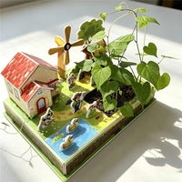 Kit de bricolage maison en puzzle 3D en papier avec jardinière, modèle éducatif personnalisé à assembler, jouet cadeau
