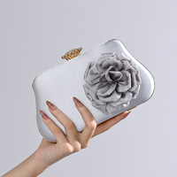Nouveau Sac de Soirée en Satin à Motifs Floraux pour Femme, Sac à Bandoulière Messager, Design Original, Sac à Main de Mariée, Pochette de Soirée Élégante