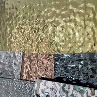 Lembaran Dekoratif Stainless Steel Workhorse 304 Motif Riak Air Warna Emas Rose Hitam Titanium Panel Bermotif Potongan Kustom
