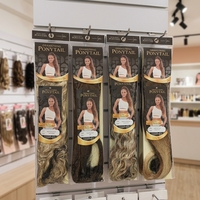 Extensions de cheveux synthétiques Julianna Kanekalon Futura Fiber Afro Kinky Curly, postiches à enrouler avec pince à griffes et cordon de serrage pour queue de cheval