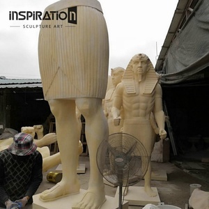 Anubis dio egiziano della statua morta figurina con finitura in oro nero dipinto - Product Image 4