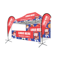 Beliebter 13x20ft Stabiler Personalisierter Logo-Pavillon, Tragbarer Werkzeugfreier Wasserdichter Leichtgewichtiger Robuster Pavillon für Messen
