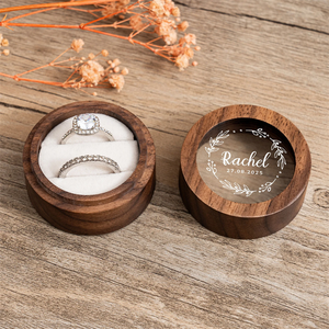 Tùy Chỉnh Chuyên Nghiệp Tên Vòng Tre De Boxe Chủ Tổ Chức Vòng Gỗ Hộp Đồ Trang Sức Với Rõ Ràng Top Nắp Cho Nhẫn - Product Image 2