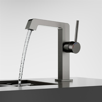 Vente en gros de lavabo moderne en cuivre chromé, eau chaude et froide, avec 1 poignée, cartouche céramique, pour lavabo surélevé, hôtel et maison