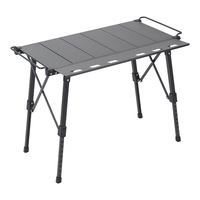 Offre Spéciale Table de pique-nique d'ascenseur haut de gamme Table de rouleau d'oeufs pliable Portable extérieure Table d'IGT de Camping d'alliage d'aluminium