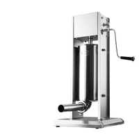 Machine à saucisses verticale manuelle commerciale 3L avec poussoir, hachoir à viande et remplisseur de saucisses