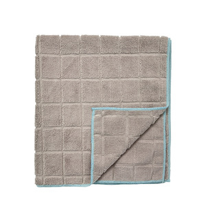 Microfiber Warp Knitted Cleaning Cloth Lattice Pattern Car Washing Scouring Pad - Product Image 1